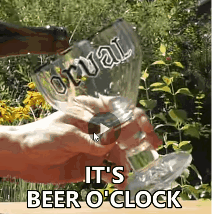 Pouring Beer Into Portugal Glass GIF