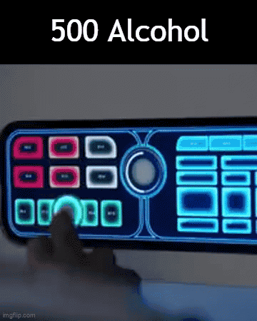 A Person Is Pressing A Button On A Remote Control That Says 500 Alcohol On It GIF