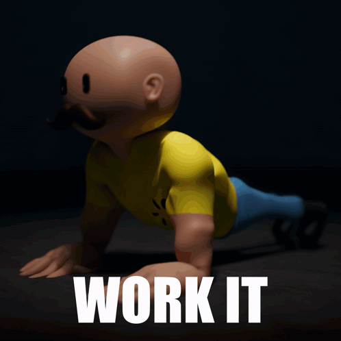 Person Pressing Work It Button GIF