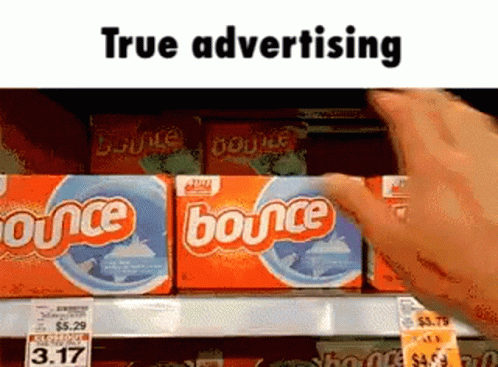 A Person Is Reaching For A Box Of Bounce On A Shelf GIF