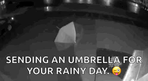 A Person Is Sending An Umbrella For Their Rainy Day . GIF