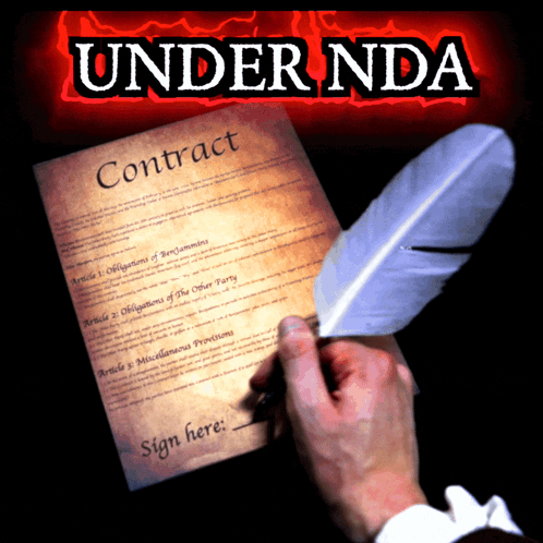 A Person Is Signing A Contract Under Nda GIF