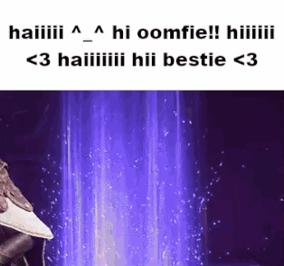 Person Standing In Front Of Purple Waterfall GIF