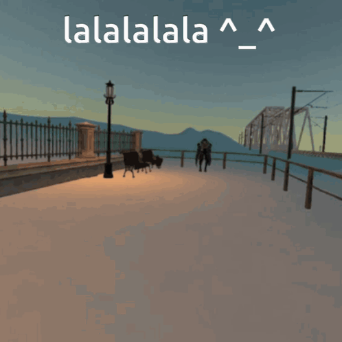 A Person On Roller Skates Is Jumping In The Air With The Words Lalalalala Written Below Them GIF