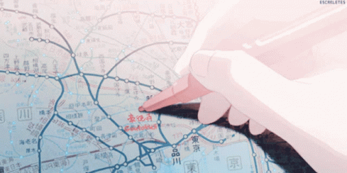 A Person Pointing At A Map That Says Scarletes On It GIF