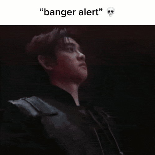 A Person Pressing A Button With The Words " Banger Alert " Above Them GIF