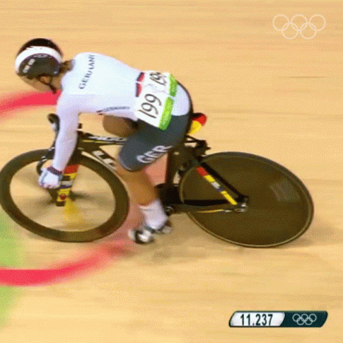 A Person Riding A Bike With The Number 199 On Their Waist GIF
