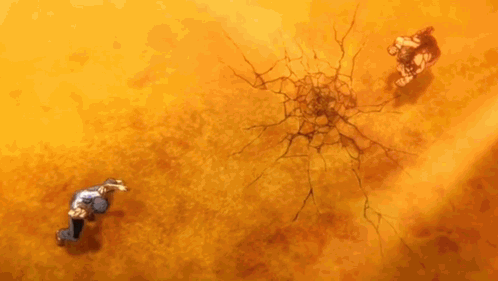A Person 'S Foot Is Standing On A Cracked Ground GIF