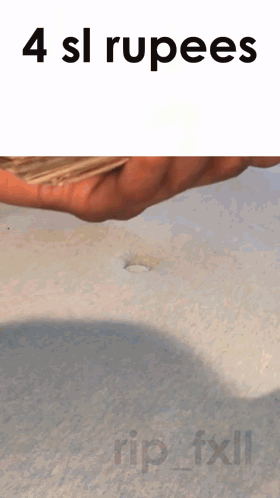 A Person 'S Hand Is Holding A Piece Of Paper With The Words 4 Sl Rupees On It GIF