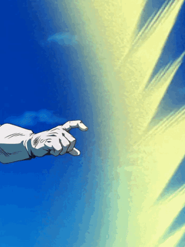 A Person 'S Hand Is Pointing To The Sky GIF