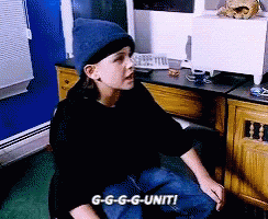 A Person Sitting In Front Of A Computer With The Words G-G-G-Unit On The Bottom GIF