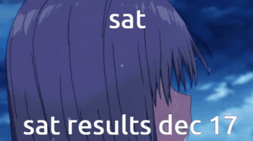 a person standing on a railing with the words sat sat results dec 17 on the bottom