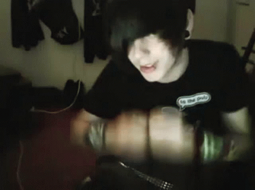 A Person Wearing A Black Shirt With A Speech Bubble That Says " To The People " GIF