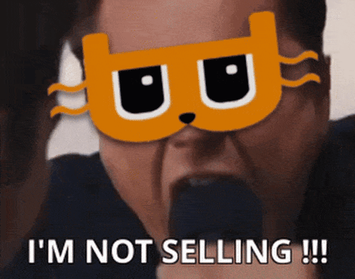 A Person Wearing A Cat Mask Says I 'M Not Selling !!! GIF