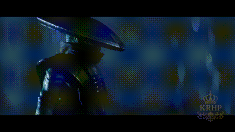 A Person Wearing A Hat With A Crown On It And The Word Krhp On The Bottom GIF