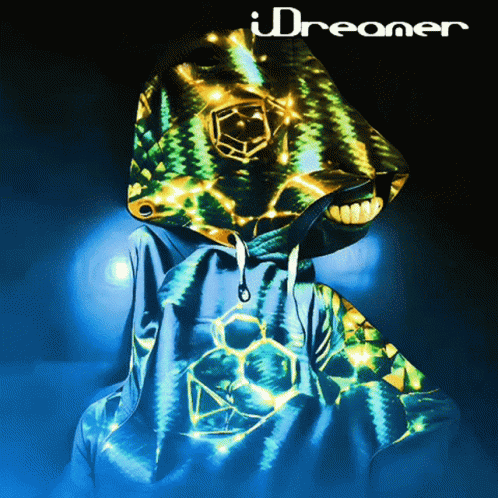 A Person Wearing A Hoodie That Says Idreamer On The Bottom GIF
