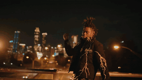 A Person Wearing A Jacket With The Word Daft On The Front GIF