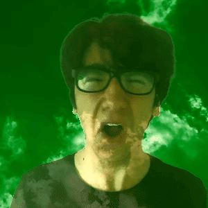 A Person Wearing Glasses Covering Their Mouth With Their Hand GIF