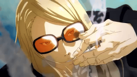 A Person Wearing Sunglasses Smoking A Cigarette GIF