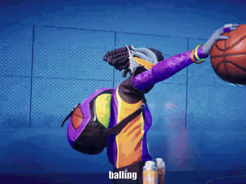 Person With Backpack Holding Basketball Balling GIF