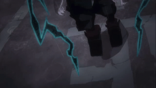 A Person With A Green Lightning Bolt On Their Leg GIF