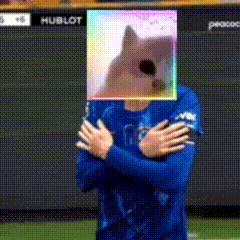A Person With A Picture Of A Dog On Their Face GIF