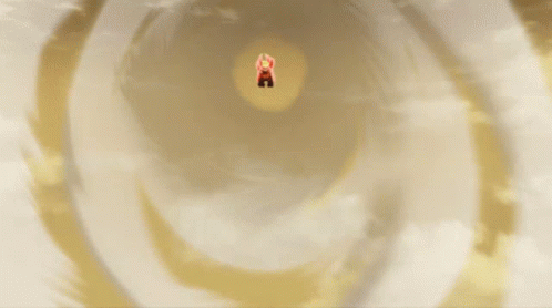 A Person With A Red Flower On Their Head Is Kicking GIF