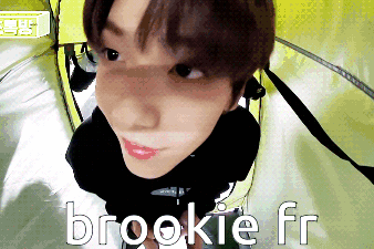 A Person With The Name Brookie On The Bottom GIF