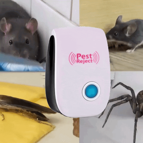A Pest Reject Device Is Surrounded By Various Animals GIF
