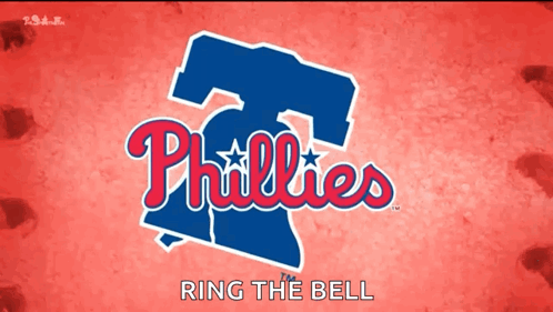 A Phillies Logo On A Red Background GIF