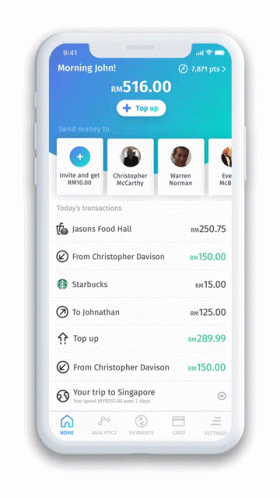 A Phone Displays A Financial App With A Pie Chart Showing The Amount Spent GIF