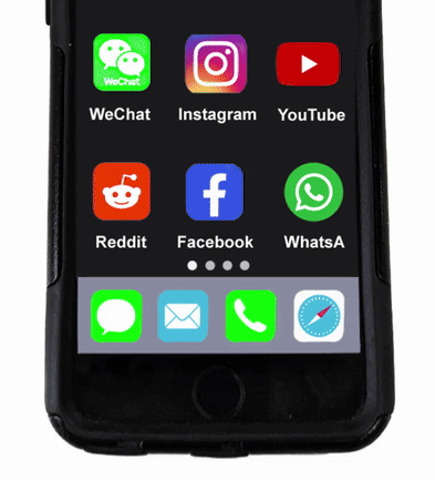 A Phone Screen Shows The Icons For Wechat Instagram Youtube And Reddit GIF