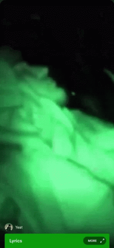 A Phone Screen With A Green Background And A Green Button That Says More GIF