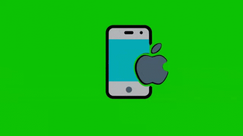 A Phone With An Apple Logo On It GIF