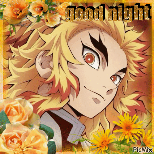 A Picture Of A Anime Character With The Words Good Night GIF