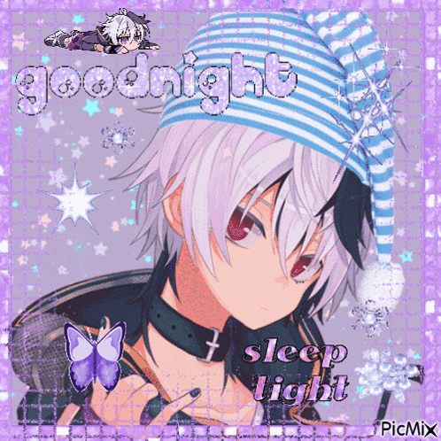 Anime Character Saying Goodnight Sleep Light GIF