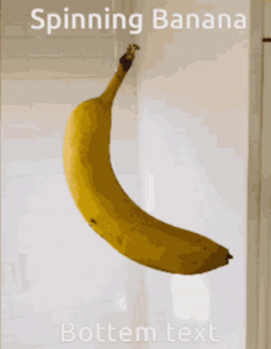 A Picture Of A Banana With The Words " Spinning Banana " Below It GIF
