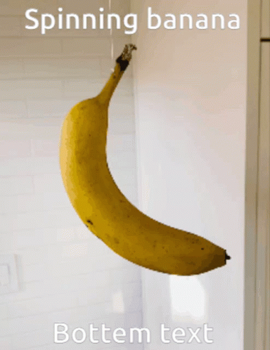 A Picture Of A Banana With The Words Spinning Banana Bottem Text GIF
