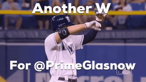 A Picture Of A Baseball Player With The Words Another W For @Primeglasnow On The Bottom GIF