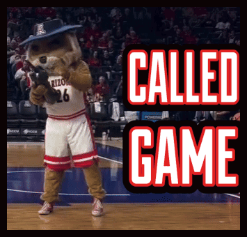 a picture of a basketball mascot with the words " called game " on the bottom
