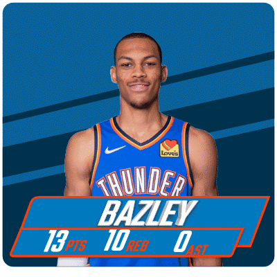 A Picture Of A Basketball Player With The Name Bazley GIF