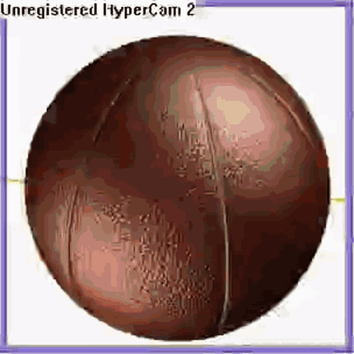 A Picture Of A Basketball With The Words Unregistered Hypercam 2 On It GIF
