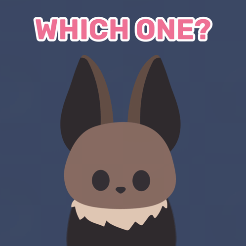 A Picture Of A Bat With The Words " Which One " Below It GIF