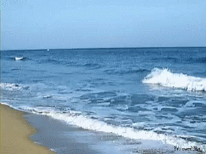 Beach Scene With By Love Text GIF