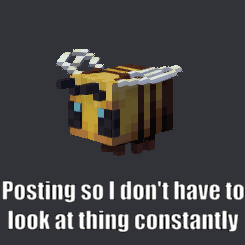 A Picture Of A Bee With The Words " Posting So I Don 'T Have To Look At Thing Constantly " Below It GIF