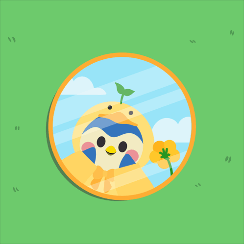 A Picture Of A Bird In A Duck Costume GIF