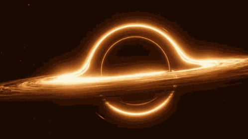 A Picture Of A Black Hole With A Ring Around It GIF