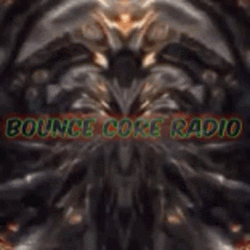 a picture of a bounce core radio logo with a kaleidoscope effect