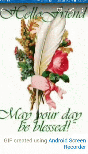 A Picture Of A Bouquet Of Flowers With The Words " May Your Day Be Blessed " On The Bottom GIF