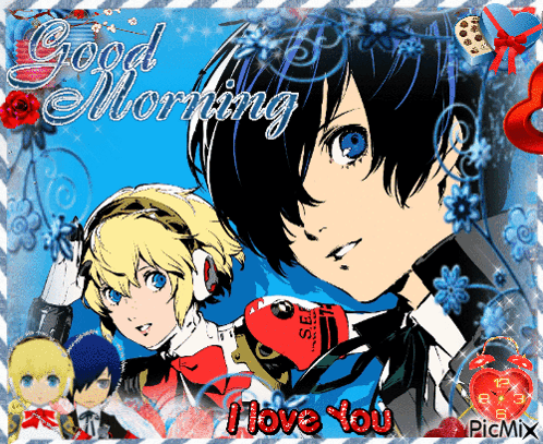 A Picture Of A Boy And Girl With The Words Good Morning I Love You GIF